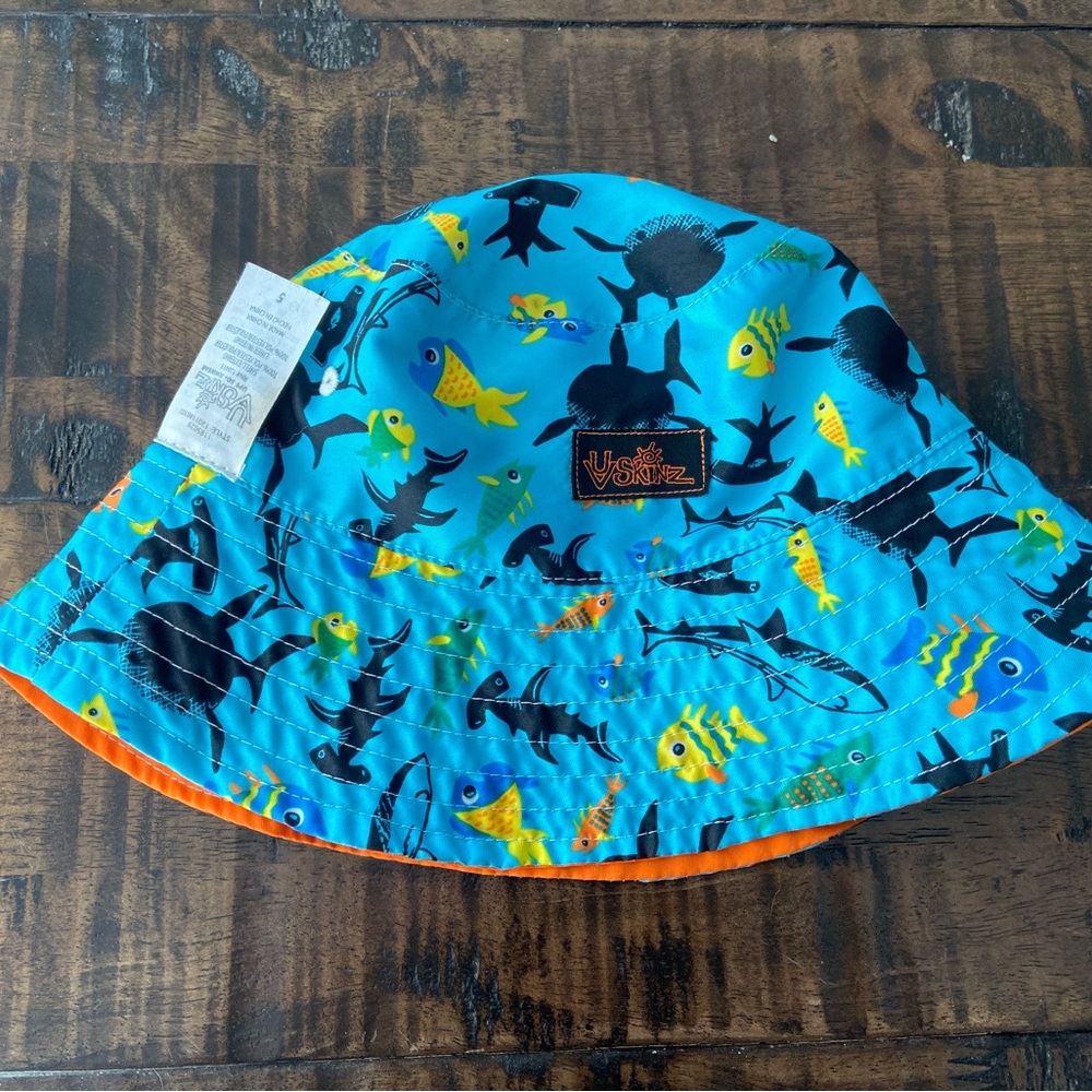 UV Skinz Kids' Ocean Shark Print Bucket Sun Hat Size 5